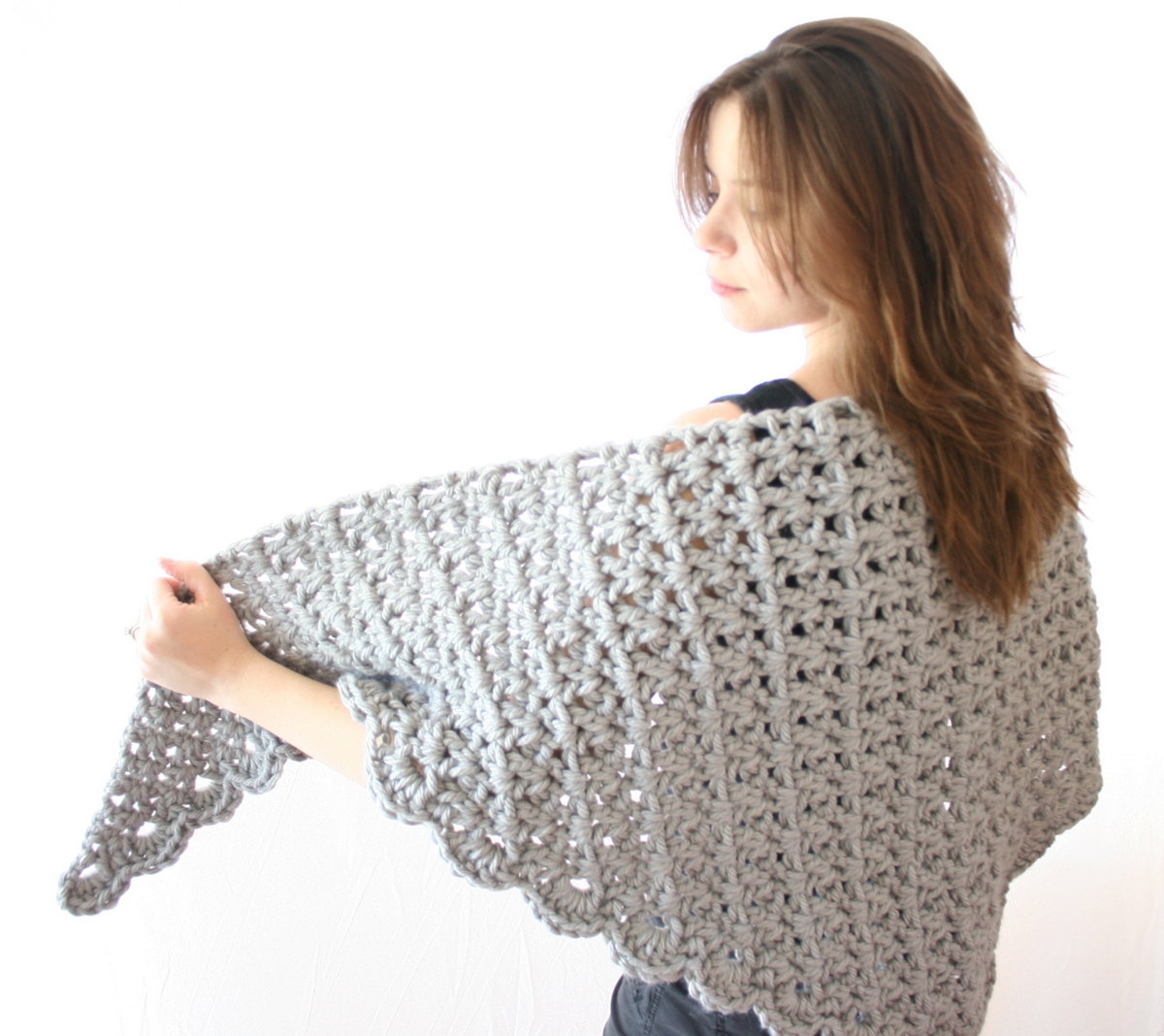 Crochet Shawl Pattern Chunky Shawl Crochet Pattern Crochet Wrap