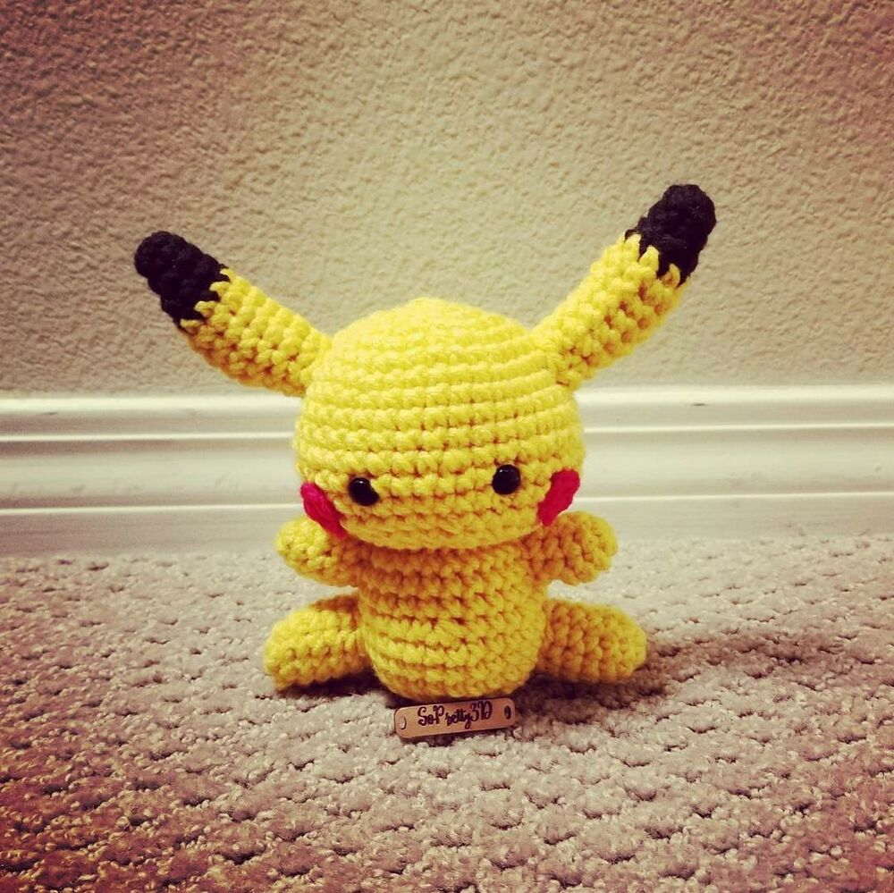 Crochet Pokemon Patterns Free Crocheted Pikachu Pokemon Inspired