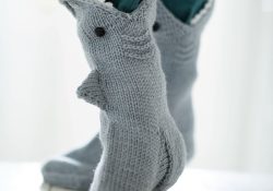 Crochet Shark Slippers Pattern Free Shark Socks Extract From Knitted Animal Socks And Hats Fiona